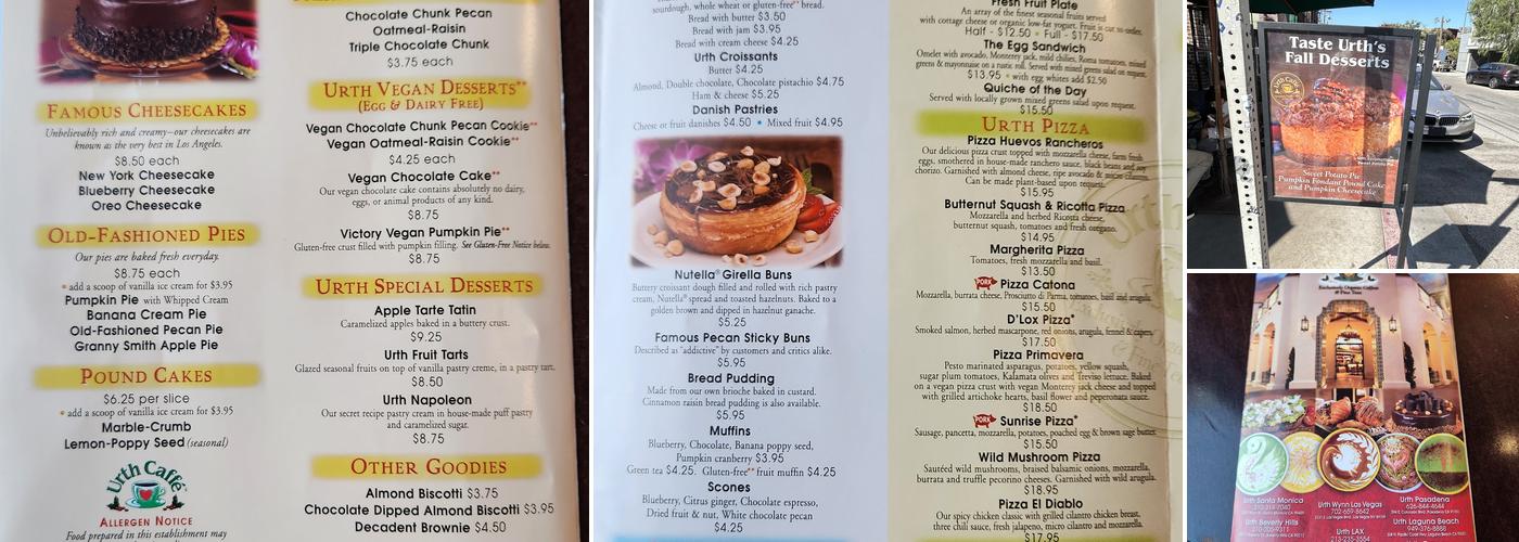 Urth Caffe Hr Menu