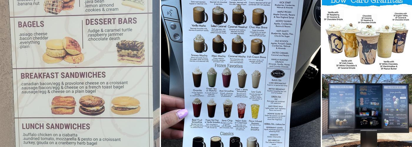 The Human Bean Menu