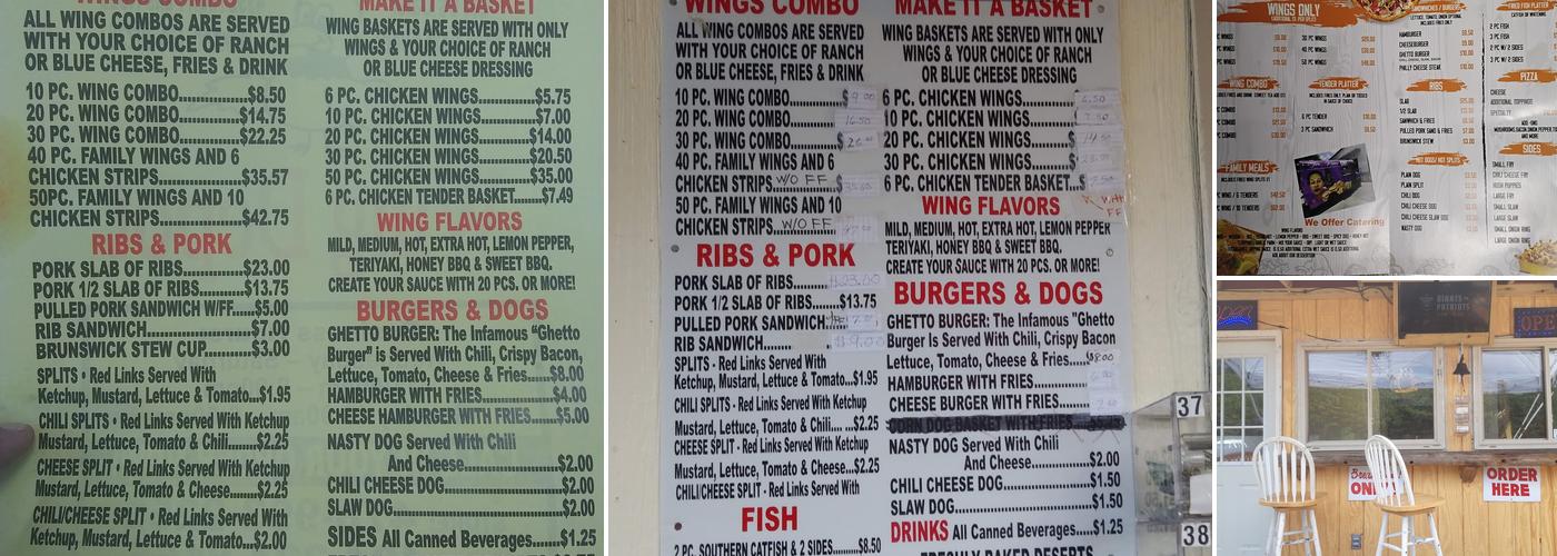 High Falls Wing Depot Menu