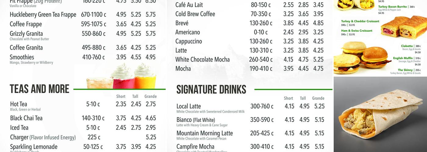 City Brew Coffee Menu