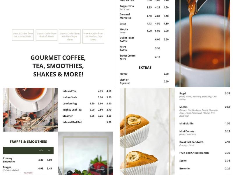 Meg-A-Latte | Coffee House (Harvest Location) Menu