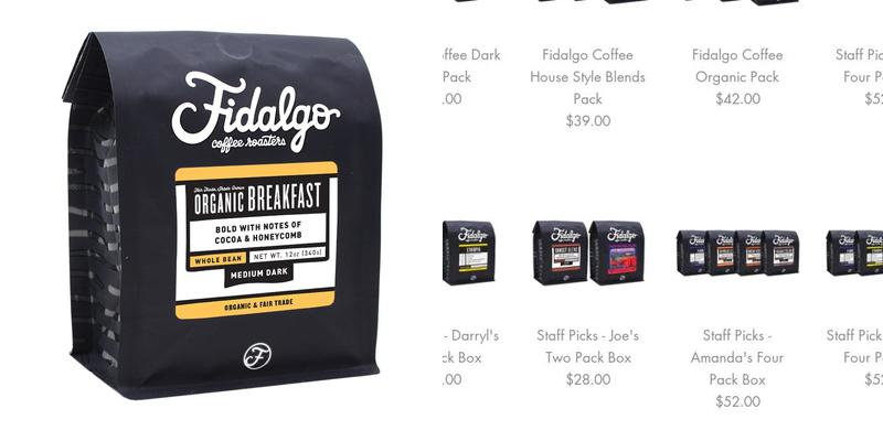 Fidalgo Coffee Roasters Menu