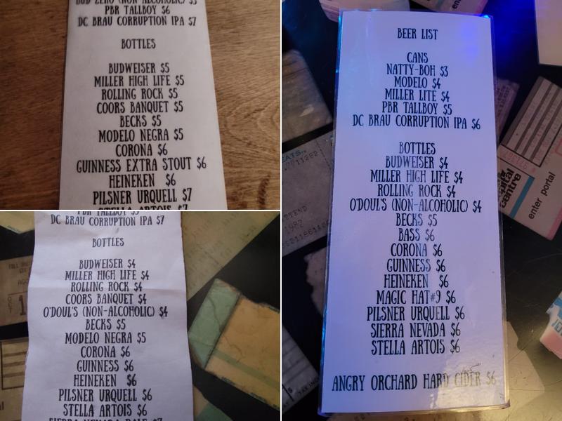 Raven Grill Menu
