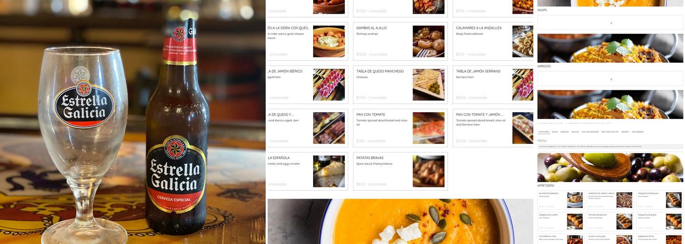 El Gallego Spanish Food Menu