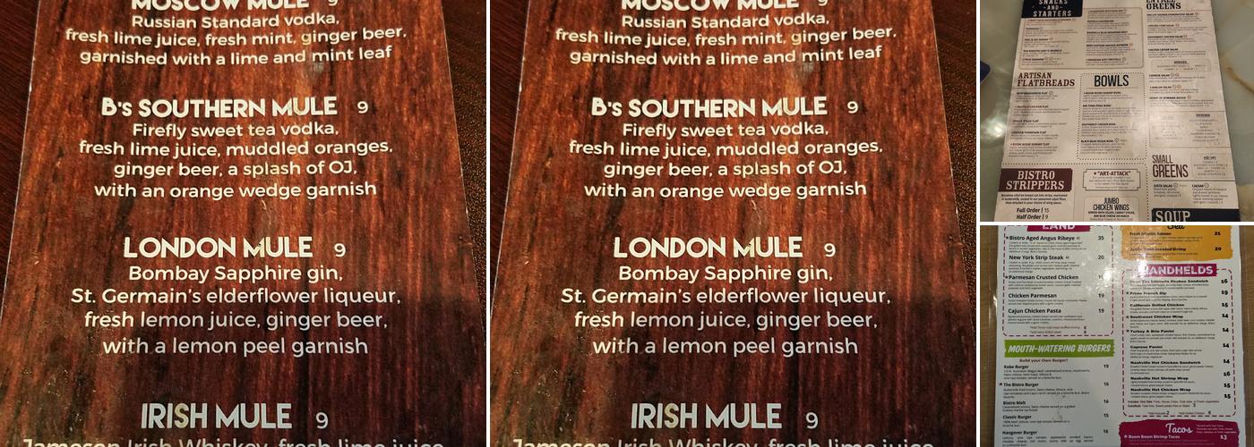 Eastside Bistro Menu