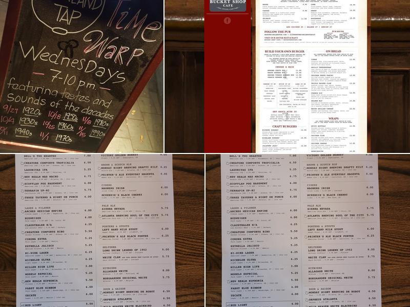 North Highland Pub Menu