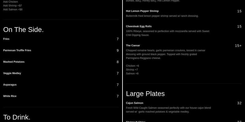 Sovereign Sweets Menu
