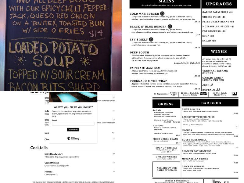 The Independent Menu