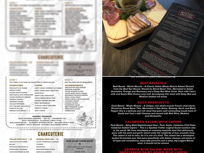 Corks Wine & Charcuterie Menu
