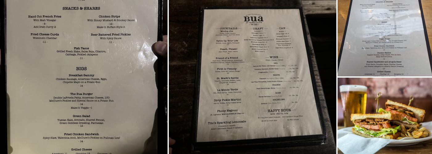 Bua Menu