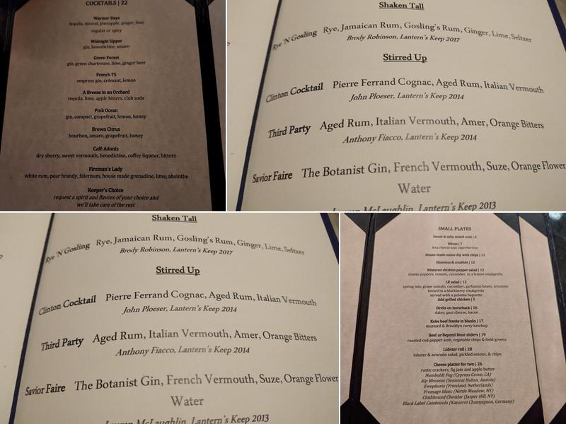 Lantern's Keep Menu