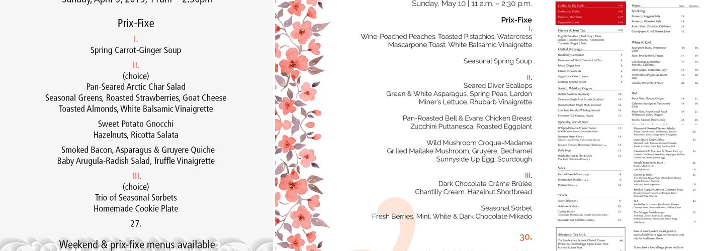 Morgan Café Menu