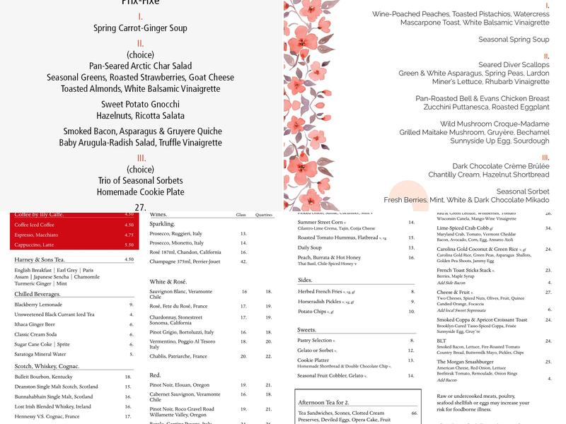 Morgan Café Menu