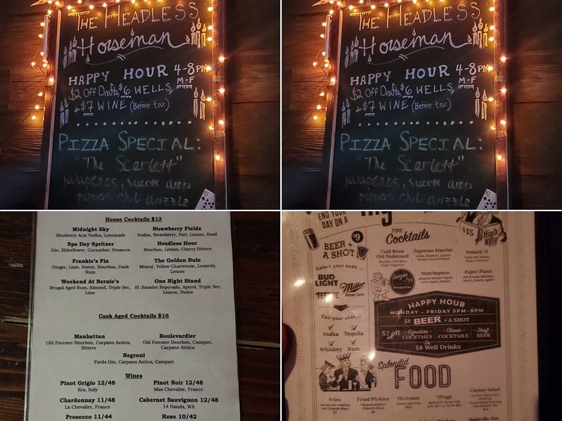 The High Note Menu