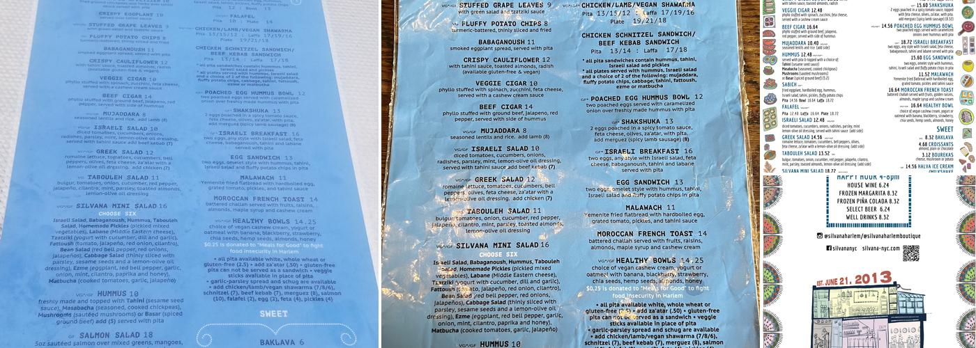 Silvana Menu