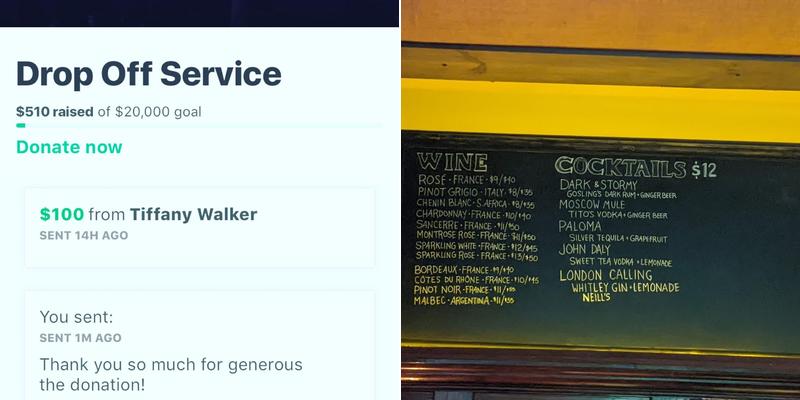 Drop Off Service Menu