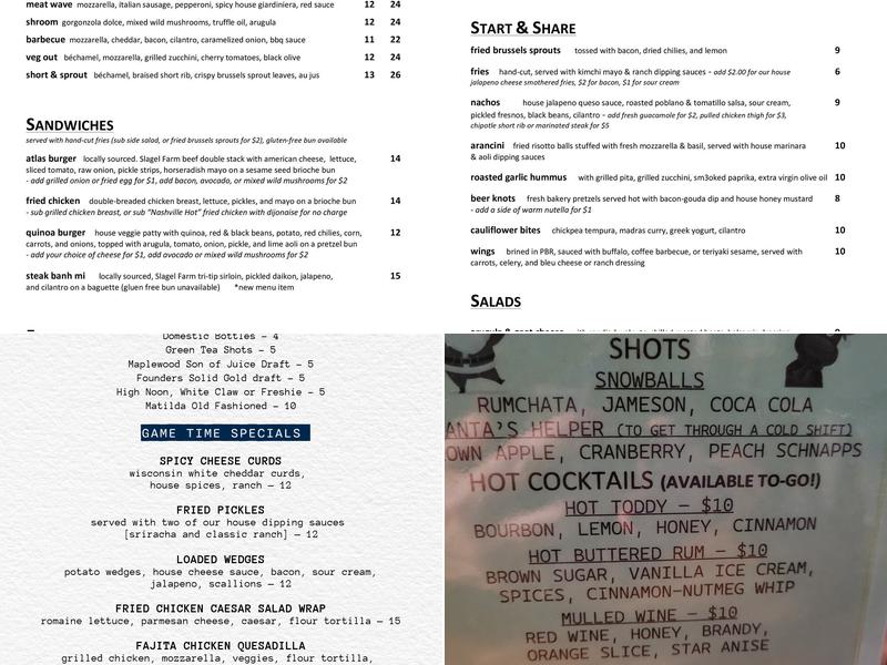 Matilda Menu