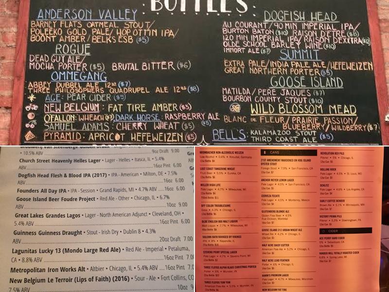 Clark Street Ale House Menu