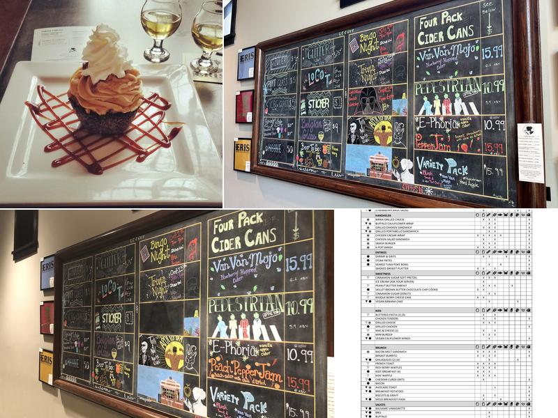 ERIS Brewery and Cider House Menu