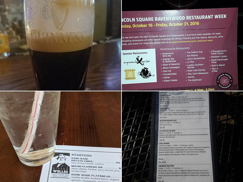 Gideon Welles Craft Beer Bar & Kitchen Menu