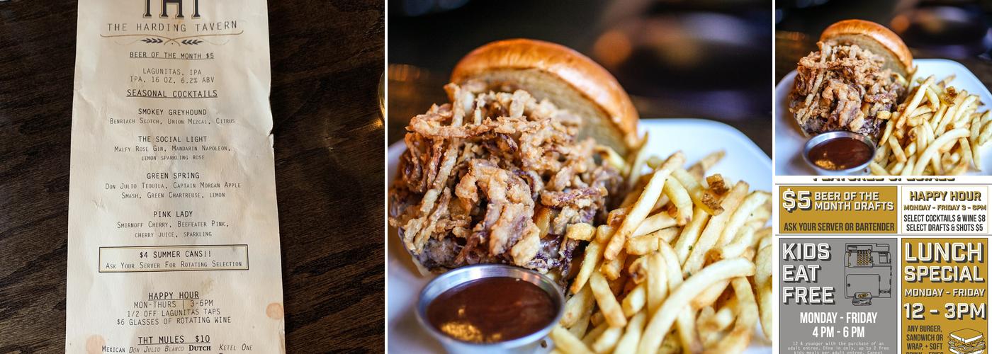 The Harding Tavern Menu