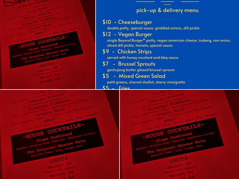 Slippery Slope Menu
