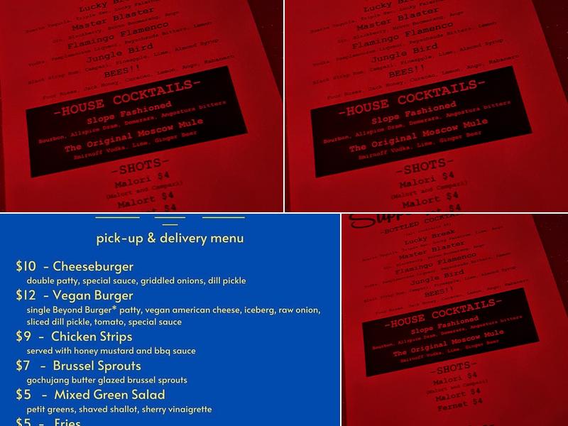 Slippery Slope Menu