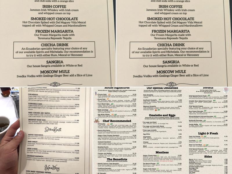 Breakfast House Menu