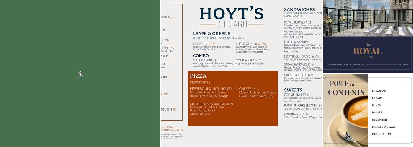 Hoyt's Chicago Menu
