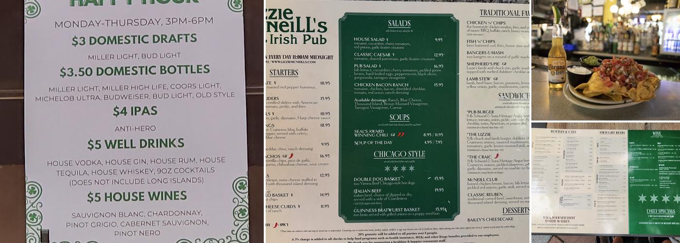 Lizzie McNeill's Menu
