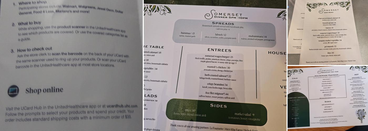 Somerset Menu