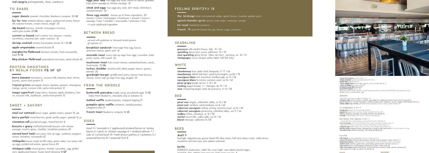 Current Menu
