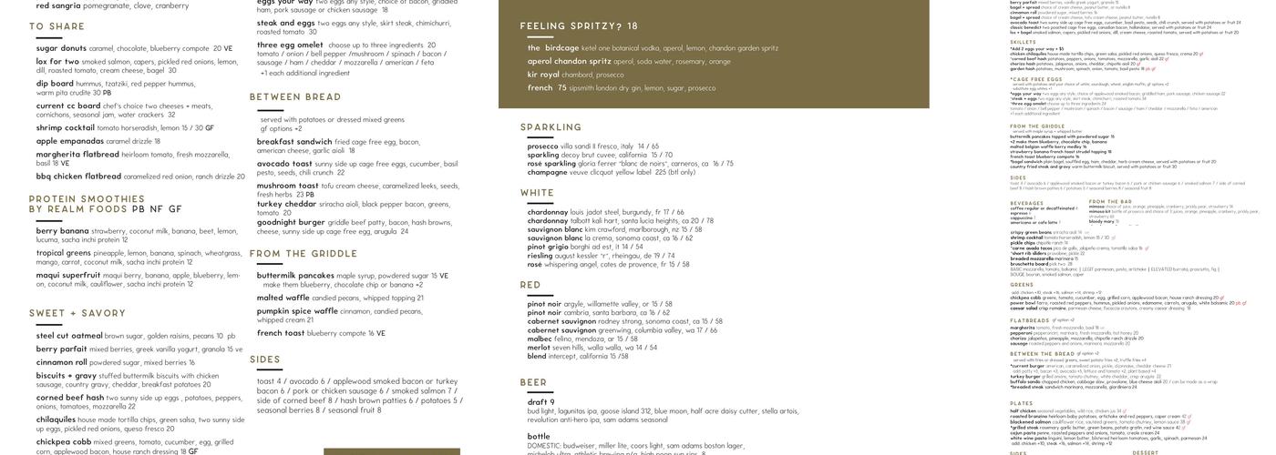Current Menu