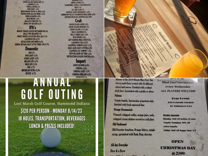 Clover Sports and Leisure Menu