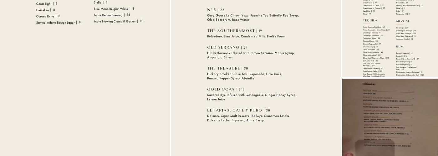 Bernard’s Menu