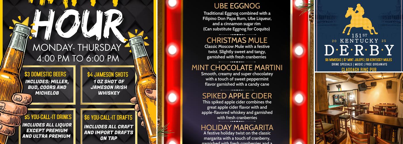 Claddagh Ring Pub Menu