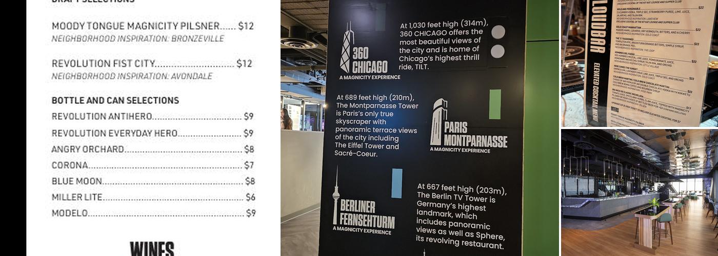 CloudBar at 360 CHICAGO Menu