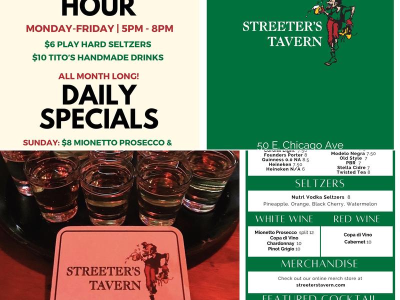 Streeter's Tavern Menu