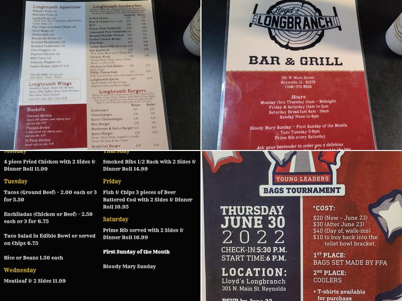 Bo's Longbranch (formerly Jeronimo's) Menu