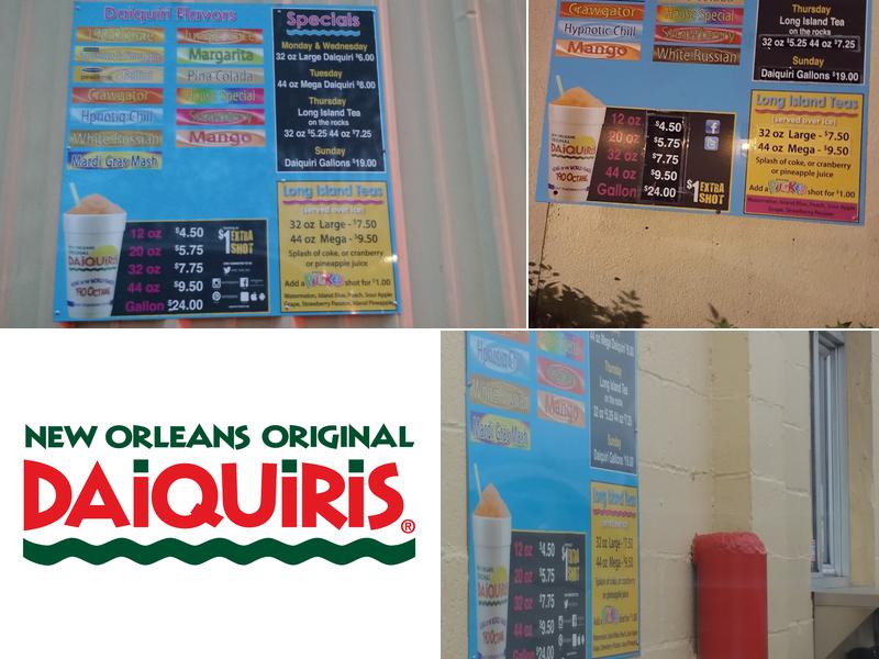 New Orleans Original Daiquiris Jefferson Menu