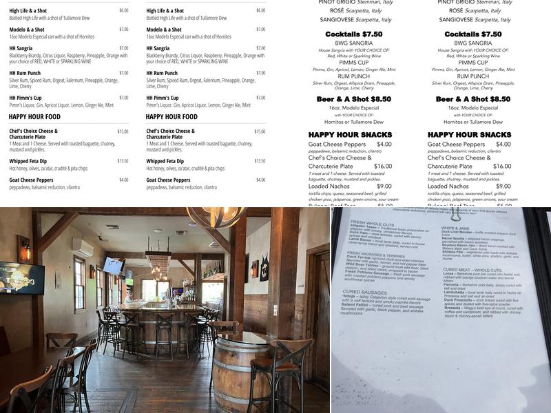 Bayou Wine Garden Menu