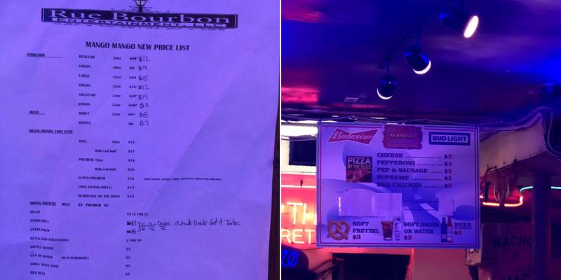 Mango Mango Daiquiris Menu