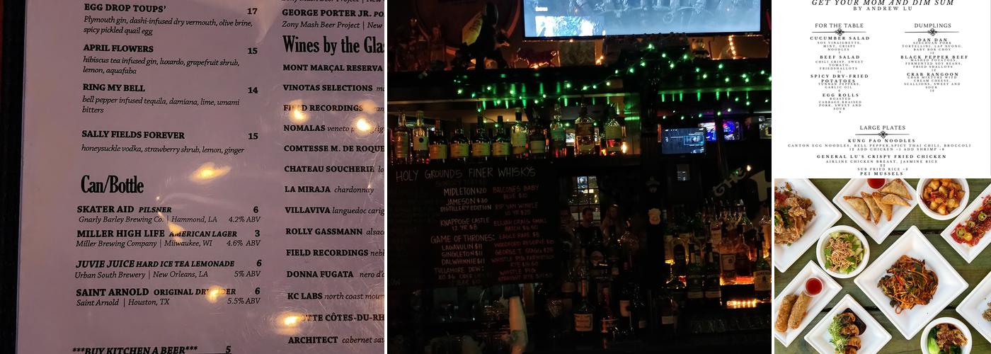 The Holy Ground Irish Pub Menu