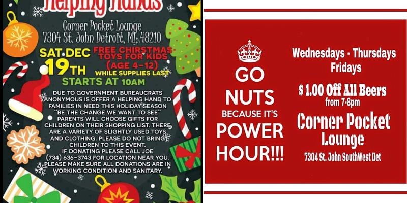 Corner Pocket Lounge Menu