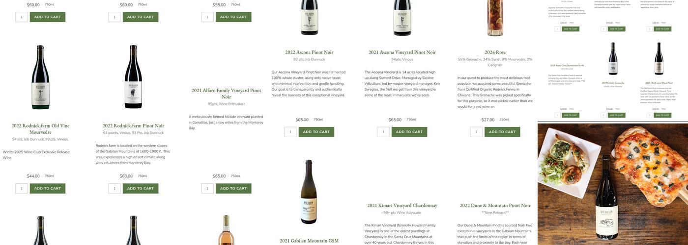 Big Basin Vineyards - Tasting Room & Wine Bar Menu