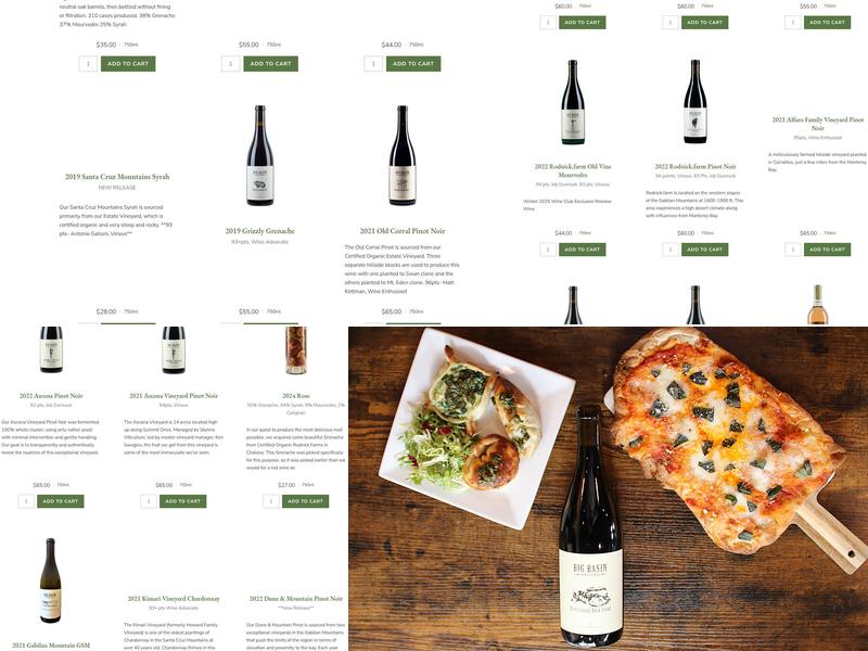 Big Basin Vineyards - Tasting Room & Wine Bar Menu