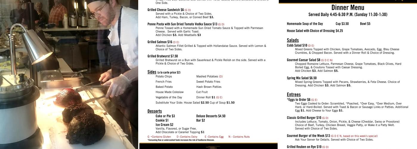 The Waters of Excelsior Menu