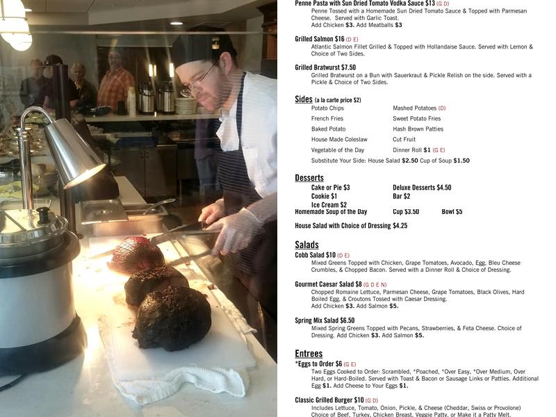 The Waters of Excelsior Menu