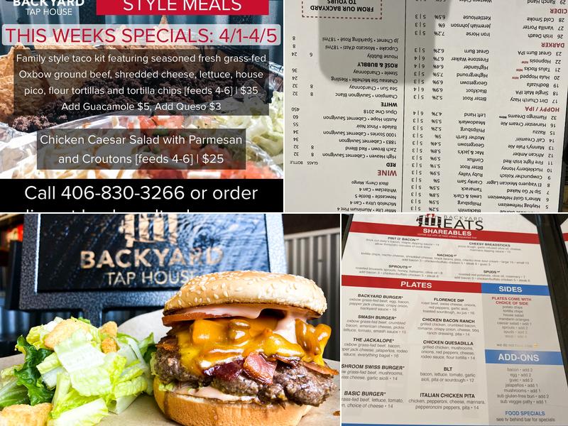 Backyard Tap House Menu