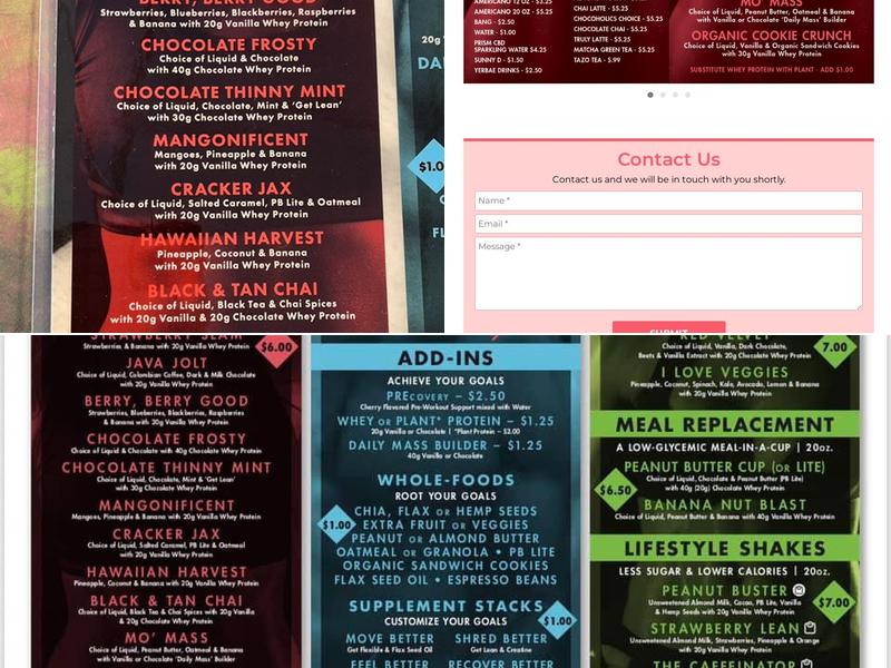 Knockout Smoothie Menu